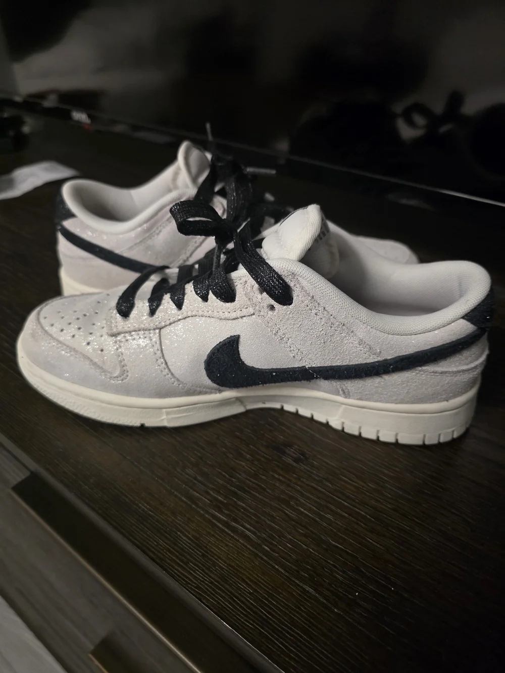 Nike Iridescent Low-Top Sneakers with Black Swoosh